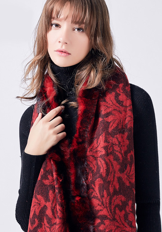 Fur Collar Rabbit Thick Scarf Fur Collar Rabbit Thick Scarf
