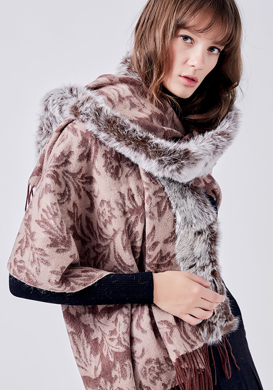 Fur Collar Rabbit Thick Scarf Fur Collar Rabbit Thick Scarf