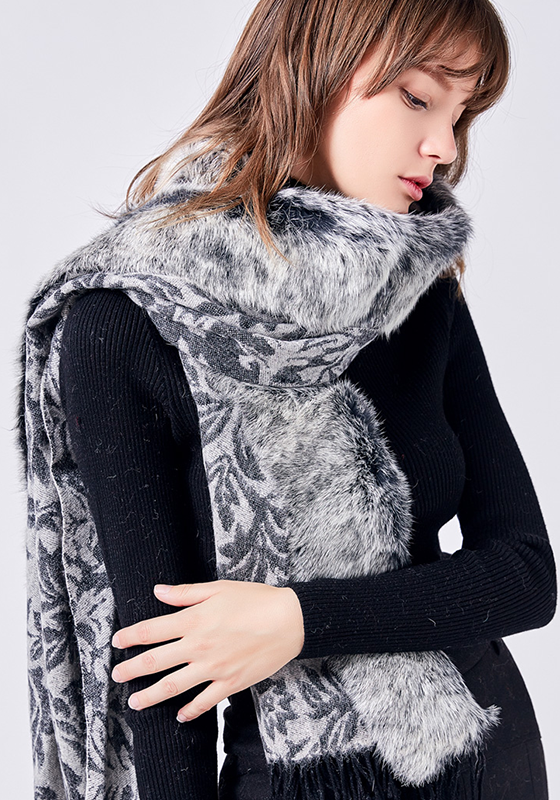 Fur Collar Rabbit Thick Scarf Fur Collar Rabbit Thick Scarf