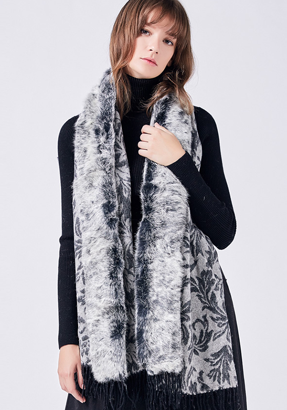 Fur Collar Rabbit Thick Scarf Fur Collar Rabbit Thick Scarf