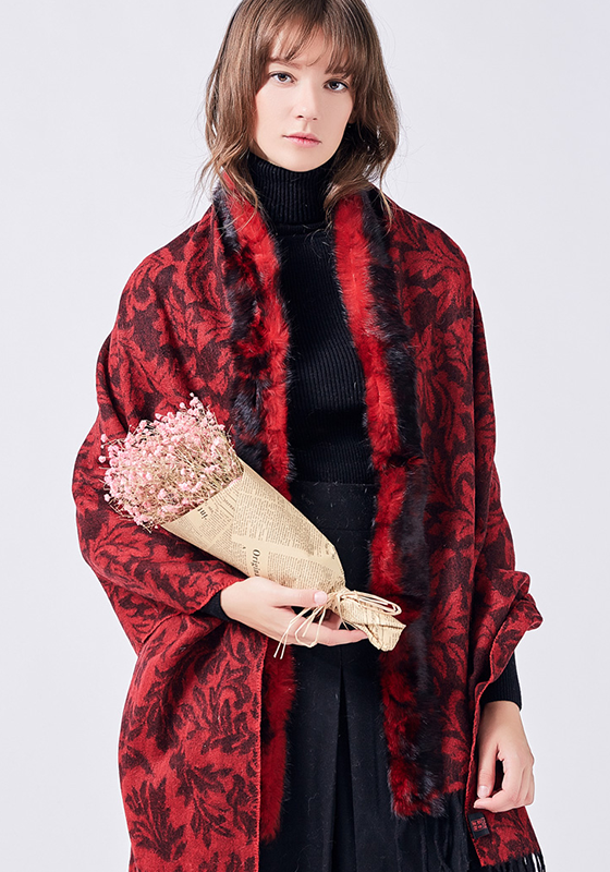 Fur Collar Rabbit Thick Scarf Fur Collar Rabbit Thick Scarf