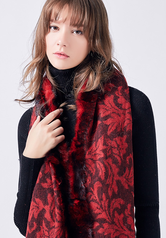 Fur Collar Rabbit Thick Scarf Fur Collar Rabbit Thick Scarf