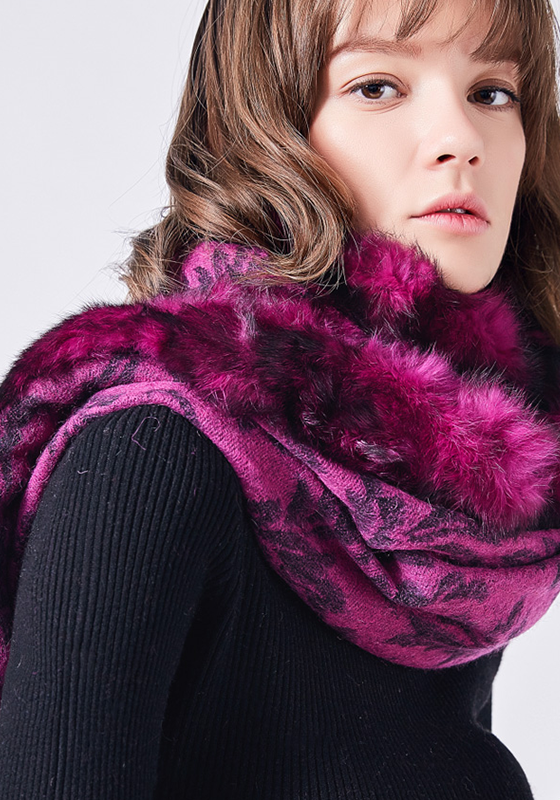 Fur Collar Rabbit Thick Scarf Fur Collar Rabbit Thick Scarf