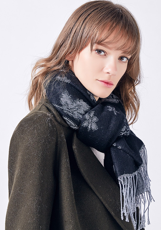 Wrap Flower Foulard Scarf Wrap Flower Foulard Scarf
