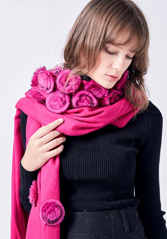 Real Fur Flower Scarf Real Fur Flower Scarf