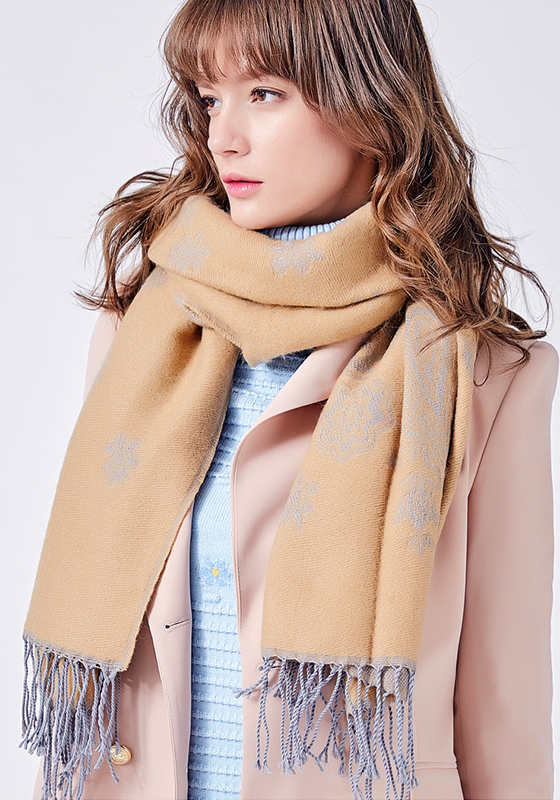 Wrap Flower Foulard Scarf Wrap Flower Foulard Scarf