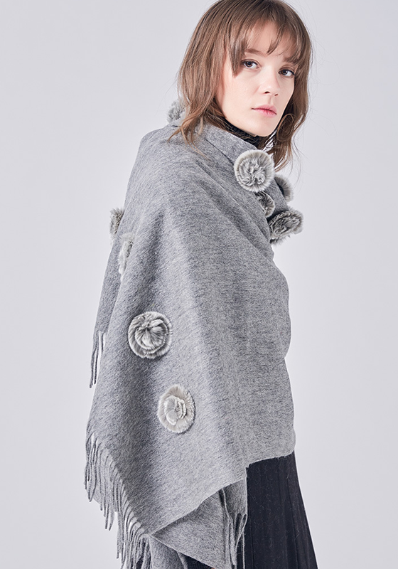 Real Fur Flower Scarf Real Fur Flower Scarf