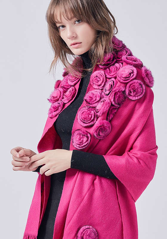 Real Fur Flower Scarf Real Fur Flower Scarf