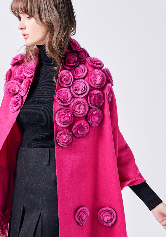 Real Fur Flower Scarf Real Fur Flower Scarf