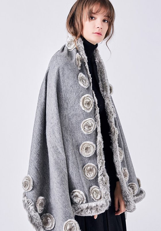 Luxury Real Fur Wool Scarf Luxury Real Fur Wool Scarf