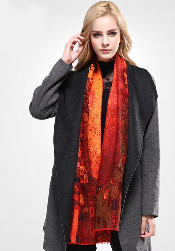 Wool Print Cashmere Scarf Wool Print Cashmere Scarf