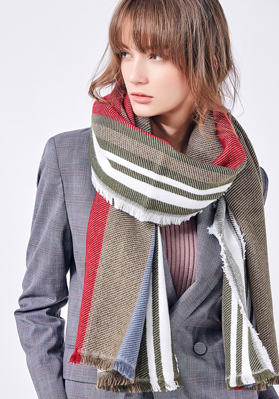 Foulard Femme Stripe Scarf Foulard Femme Stripe Scarf