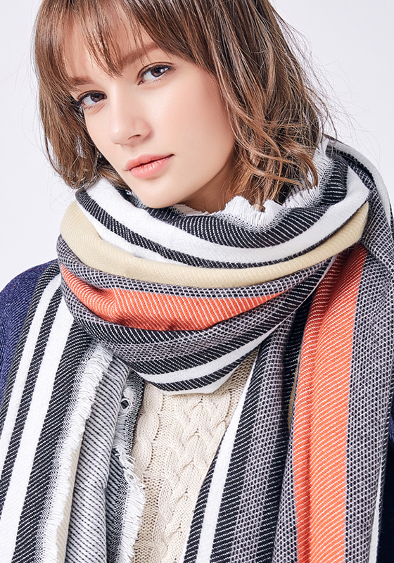 Foulard Femme Stripe Scarf Foulard Femme Stripe Scarf