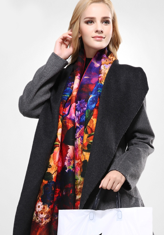 Wool Print Cashmere Scarf Wool Print Cashmere Scarf
