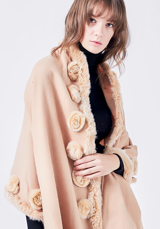 Luxury Real Fur Wool Scarf Luxury Real Fur Wool Scarf