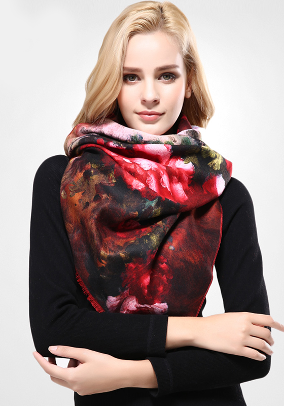 Bandana Print Wool Scarf Bandana Print Wool Scarf