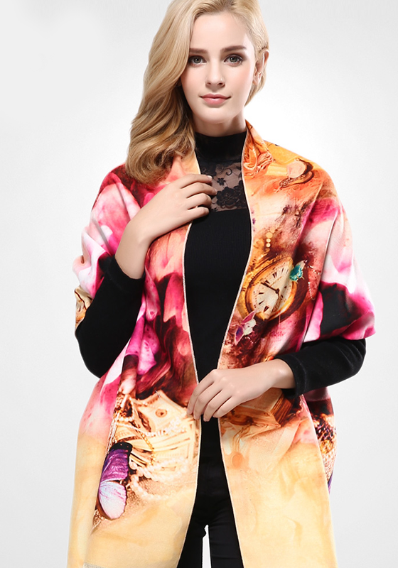 Wool Print Cashmere Scarf Wool Print Cashmere Scarf