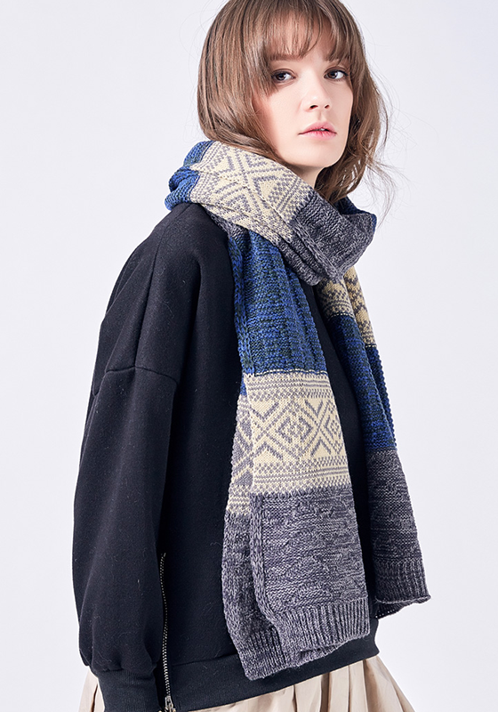 Bufandas Mujer Patchwork Scarf Bufandas Mujer Patchwork Scarf