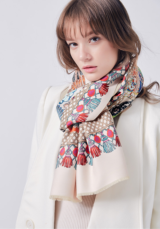 Wool Print Cashmere Shawl Wool Print Cashmere Shawl