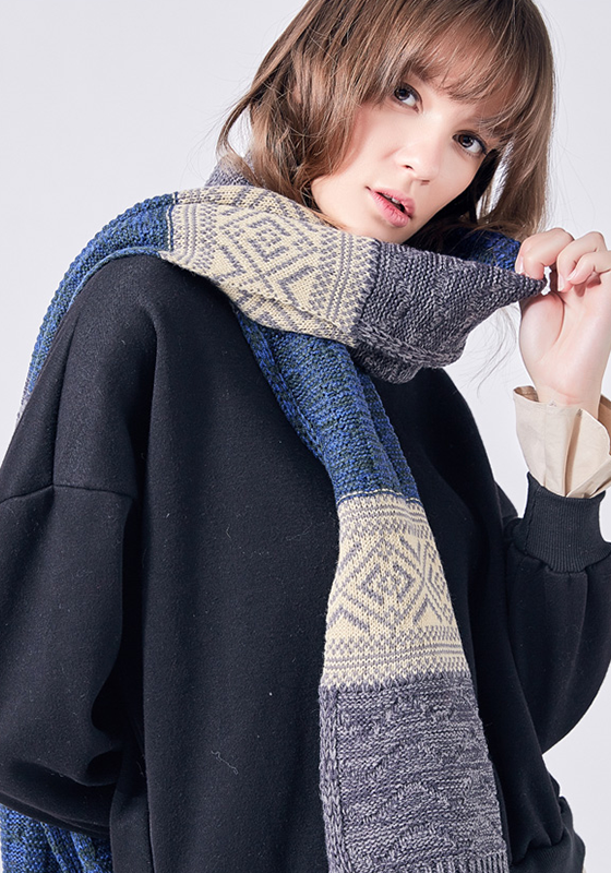 Bufandas Mujer Patchwork Scarf Bufandas Mujer Patchwork Scarf