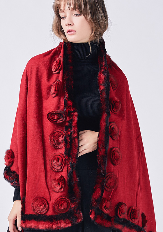 Luxury Real Fur Wool Scarf Luxury Real Fur Wool Scarf