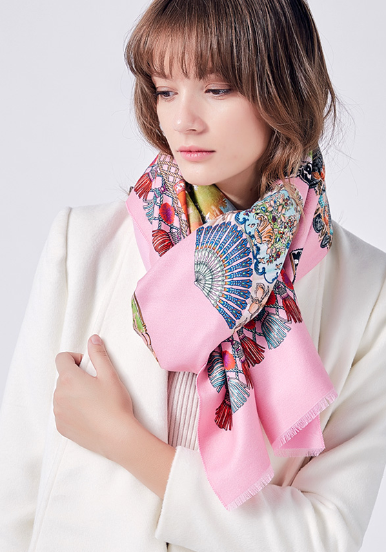 Wool Print Cashmere Shawl Wool Print Cashmere Shawl