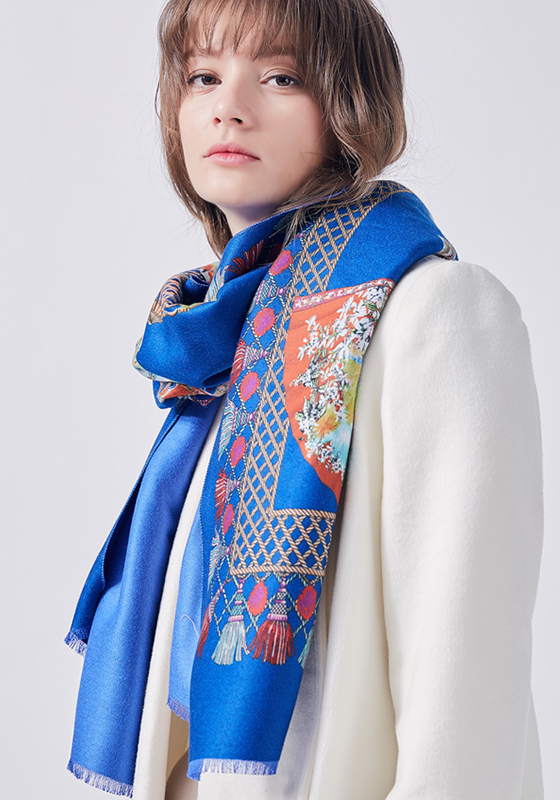 Wool Print Cashmere Shawl Wool Print Cashmere Shawl