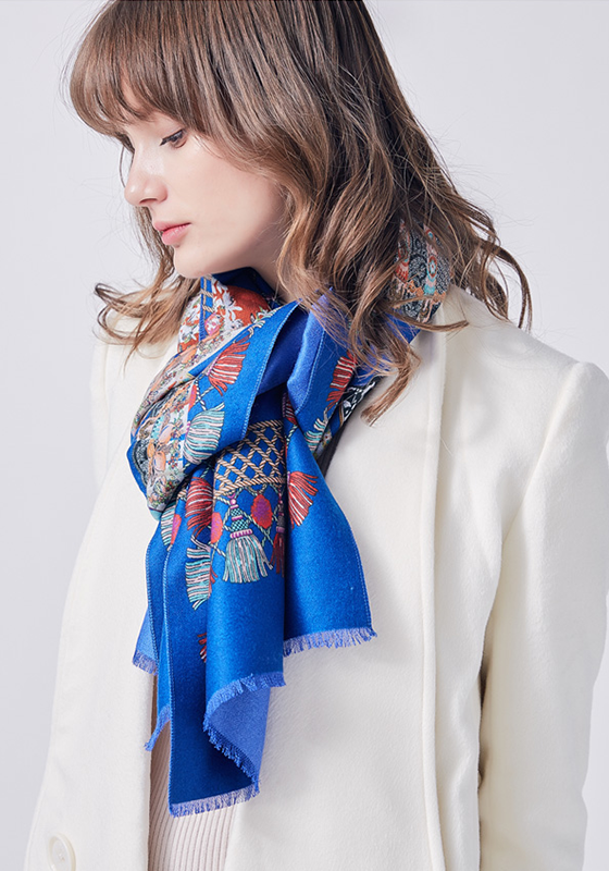 Wool Print Cashmere Shawl Wool Print Cashmere Shawl