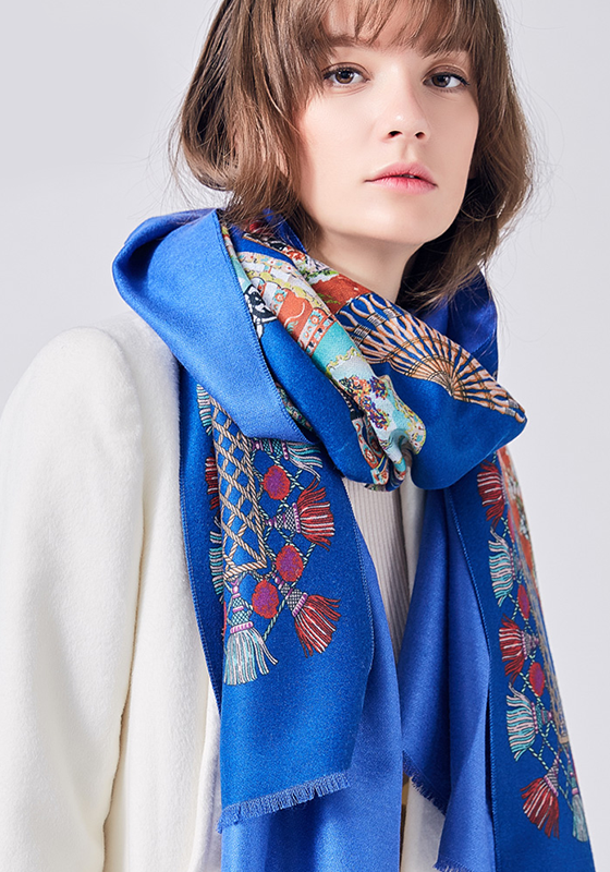 Wool Print Cashmere Shawl Wool Print Cashmere Shawl