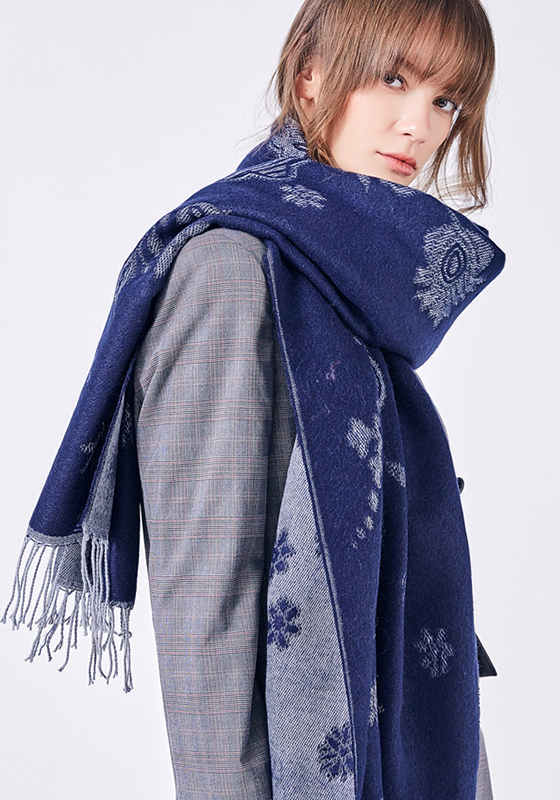 Wrap Flower Foulard Scarf Wrap Flower Foulard Scarf