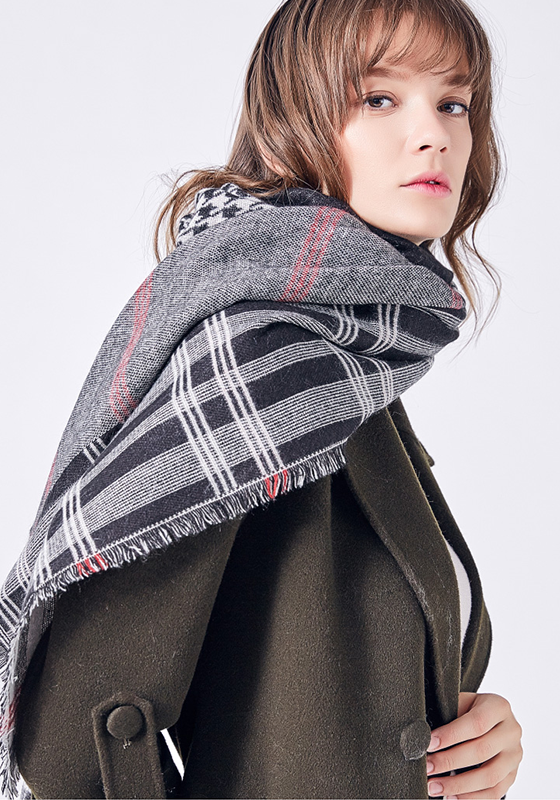 Foulard Cotton Plaid Scarf Foulard Cotton Plaid Scarf