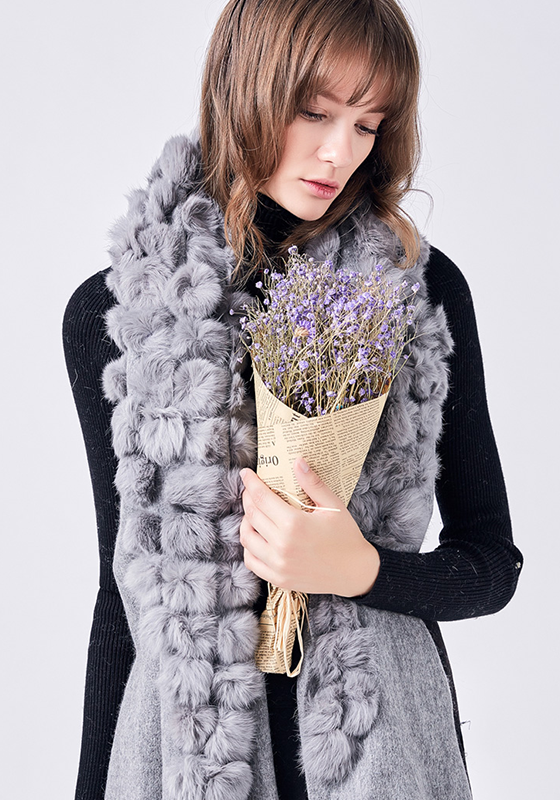 Real Fur Scarf Collar Shawl Real Fur Scarf Collar Shawl